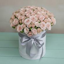 Цветочная композиция из Розы в шляпной коробке в Бирюсинске