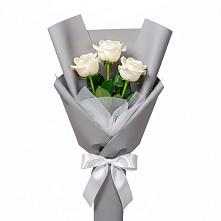 Букет 3 белые розы #REPLACE_PRED# Бирюсинске