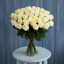 Букет 51 Белая роза Эдлесс Лав #REPLACE_PRED# Бирюсинске