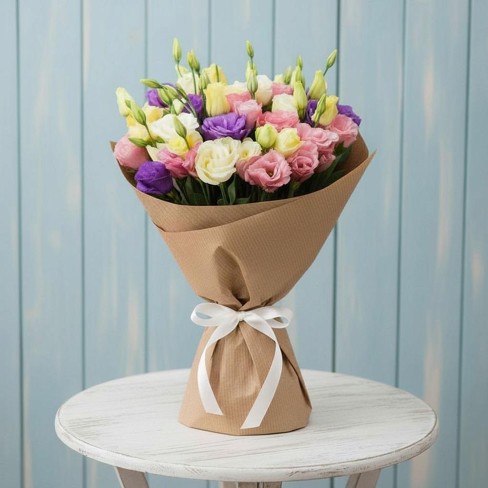 Букет цветов из: Лизиантусы в Бирюсинске