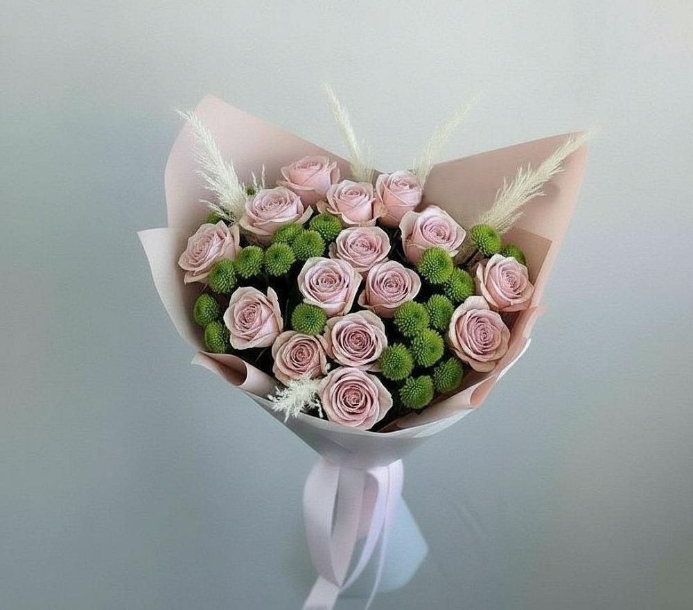 Букет цветов из: Розы и Хризантемы в Бирюсинске