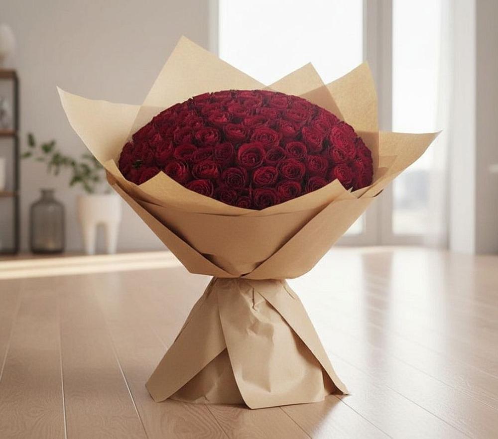 Букет 101 Красная роза в Бирюсинске