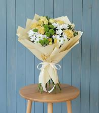 Букет цветов из:  Хризантемы и Розы #REPLACE_PRED# Бирюсинске