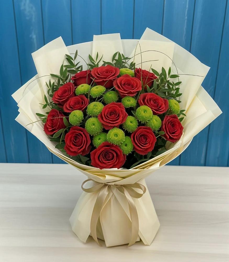 Букет цветов из: Розы и Хризантемы в Бирюсинске