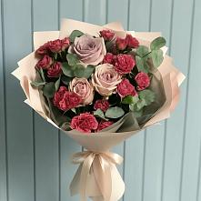 Букет цветов из:  Гвоздики и Розы #REPLACE_PRED# Бирюсинске