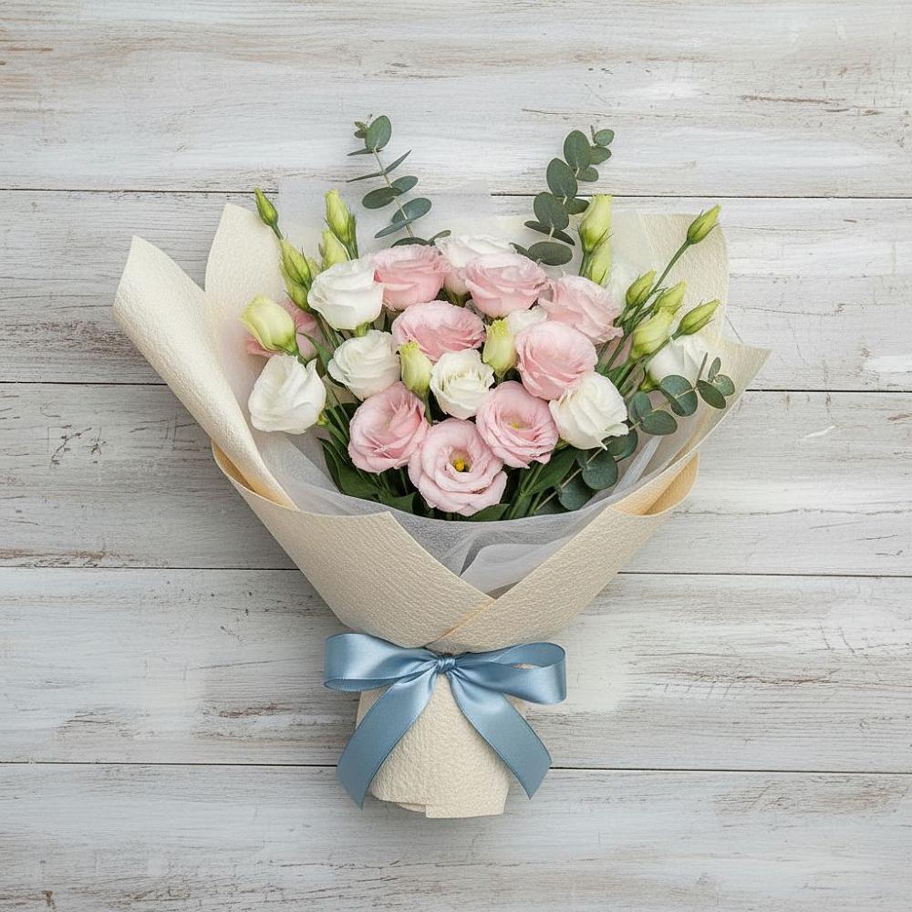 Букет цветов из: Лизиантусы в Бирюсинске